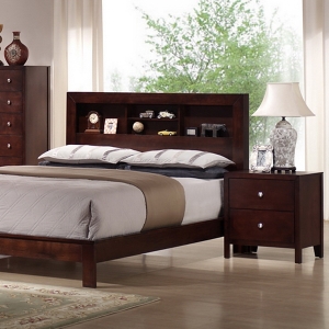 Montana 5-Piece Queen Bedroom Set - Bookcase Bed, Mahogany 