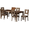 Gillian 7-Piece Extendable Dining Set - Brown, Weathered Gray - WI-TBC-15274-OAK-GRAY-7PC-SET