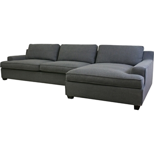 Alcoa Fabric Modular Sectional Sofa - Gray 