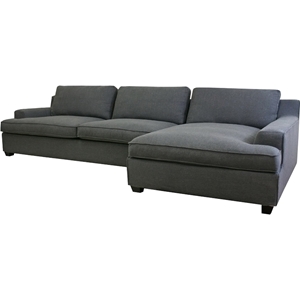 Kaspar Fabric Sectional Sofa - Slate Gray 
