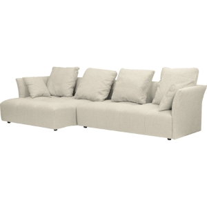 Abbott Left Facing Sectional Sofa - Beige 
