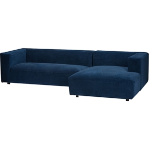 Acuff Right Facing Sectional Sofa - Blue 