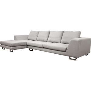 Fabric Sectional Sofa - Gray 