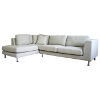 Sterling Cream Twill Fabric Sectional Sofa with Chaise - WI-TD7304-RUGI-01