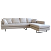 Off-White Microfiber Sectional with Chaise - WI-TD7814-KF-08