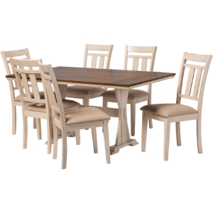 Roseberry 7-Piece Extension Dining Set - Cream, Buttermilk 