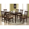 Tiffany Slatted Dining Chair - Cappuccino, Taupe Seat - WI-PCH6822