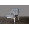 Timor Fabric Club Chair - Button Tufted, Gray - WI-TIMOR-CC-WHITEWASH-GRAY