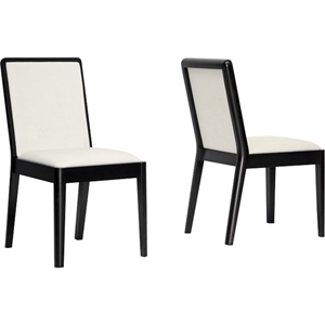 Maeve Dining Chair - Dark Brown and Cream (Set of 2) 