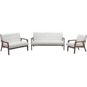 Masterpieces 3-Piece Sofa Set - White 