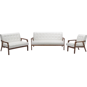 Masterpieces 3-Piece Sofa Set - White 