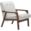 Masterpieces Faux Leather Club Chair - White - WI-TOGO-CC-109-545