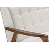 Masterpieces Faux Leather Loveseat - White - WI-TOGO-LC-109-545