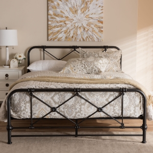 Beatrice Metal Bed - Black 