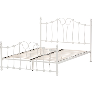 Darcy Metal Platform Bed - White 