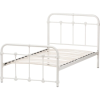Mandy Twin Metal Bed - White