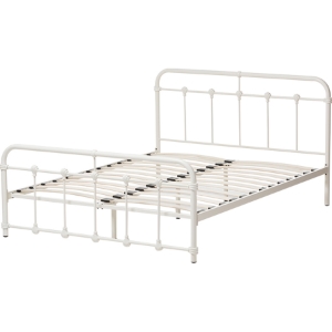 Mandy Metal Bed - White 