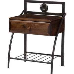 Jevenci 1 Drawer Nightstand - Black 