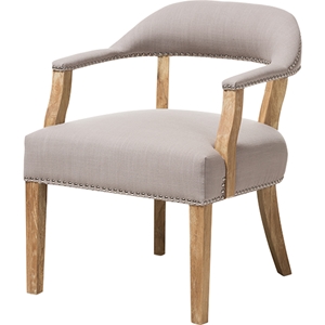 Macee Upholstered Accent Chair - Beige, Natural 