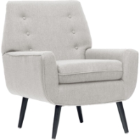 Levison Linen Accent Chair - Button Tufted, Beige