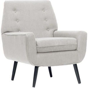 Levison Linen Accent Chair - Button Tufted, Beige 