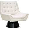 Tamblin Linen Accent Chair - Button Tufted, Beige - WI-TSF-71003CC-BEIGE