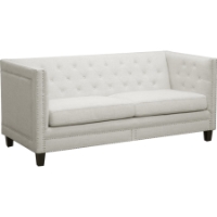 Parkis Linen Button Tufted Sofa - Beige