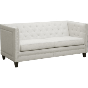 Parkis Linen Button Tufted Sofa - Beige 