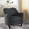 Seibert Linen Accent Chair - Nailhead, Gray - WI-TSF-7205-AC-GRAY