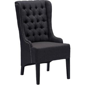 Vincent Upholstered Chair - Button Tufted, Gray 