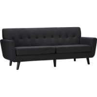 Oscar Upholstered Sofa - Button Tufted, Gray