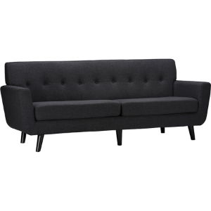 Oscar Upholstered Sofa - Button Tufted, Gray 
