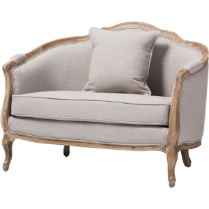 Corneille Linen Upholstered Lounge Chair - Beige 
