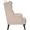 Hudson Upholstered Wingback Chair - Button Tufted, Beige - WI-TSF-8145-WC-BEIGE