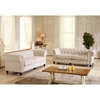 Cassandra Linen Upholstered Chesterfield Sofa - Rolled Arm, Beige - WI-TSF-8149-3-SF-BEIGE