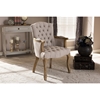 Clemence Linen Upholstered Armchair - Beige - WI-TSF-8155-AC-BEIGE