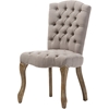 Clemence Linen Upholstered Dining Side Chair - Beige - WI-TSF-8155-DC-BEIGE