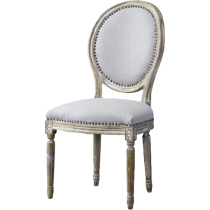 Clairette Accent Chair - Round Back, Beige 