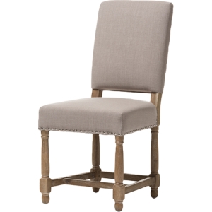 Deborah Linen Dining Chair - Beige (Set of 2) 