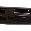 Adelino 4 Glass Doors TV Cabinet - 2 Drawers, Dark Brown - WI-TV834133-WENGE