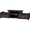 Madeline Entertainment Center TV Stand - 2 Drawers, Dark Brown - WI-TV838081-EMBOSSE