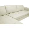 Lazenby Leather Sectional Sofa - Cream - WI-U1154S-CREAM-LFC