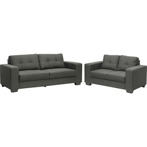 Westerlund 2-Piece Sofa Set - Tufted, Gray 