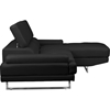 Adler Bonded Leather Right Facing Sectional Sofa - Black - WI-U2376S-TABL-RFC-SECTIONAL