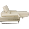 Adler Bonded Leather Right Facing Sectional Sofa - Pearl - WI-U2376S-TAPR-RFC-SECTIONAL