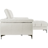 Sosegado Leather Sectional Sofa - Right Facing Chaise, White - WI-U2386S-BLWH-RFC