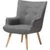 Nola Upholstered Occasional Armchair - Gray - WI-U5033N-MOCHA-CC