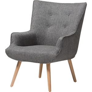 Nola Upholstered Occasional Armchair - Gray 