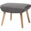 Nola 2-Piece Upholstered Armchair - Ottoman, Gray - WI-U5033N-MOCHA-SET