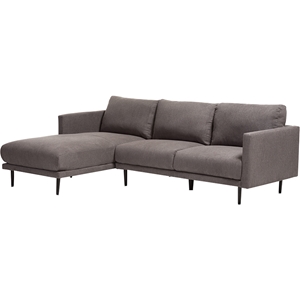 Riley Upholstered Left Facing Chaise Sectional Sofa - Gray 